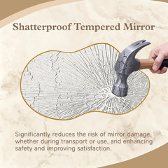 Irregular Wall Mirror 20×36 Inch Wall Mirrors Decorative Gold Modern Asymmetrica