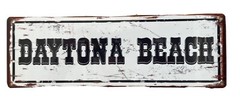 Daytona Beach Florida Speedway Nascar 500 Spring Break Vintage Steel Sign