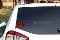 Jack Ass Decal Sticker Printed Die Cut Jackass Funny Insult Name Donkey Adulting