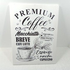 Coffee Wall Art Canvas Decor Vintage Look Kitchen Prints Cup Latte Cafe