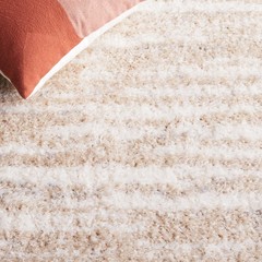 SAFAVIEH Lindsay Shag Collection Runner Rug – 2’2″ x 8′, Beige & Ivory, Moder…