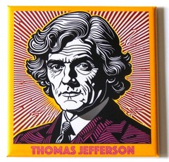 Thomas Jefferson FRIDGE MAGNET «style P»