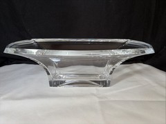 Stunning 14” Rectangular Centerpiece Glass Bowl Crystalite Bohemia? Czech Rep