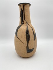 Boyce Signed Pottery Vase – Earthy Matte & Glossy Glaze, 13” Tall