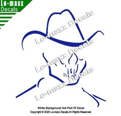 Cowboy Skull Biker Gothic Vinyl Decal Western Sticker for Truck Car Laptop