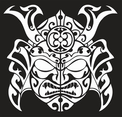 Samurai Mask Vinyl (new) Sticker Decals