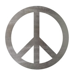 Peace Sign Steel Cutout Shape, Raw Metal Wall Art and Craft Supply