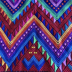 Vintage Handwoven Embroidered Textile Wall Hanging 32×32 Boho Folk Art Panel