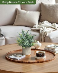 Chic Potted Eucalyptus Plants – Set of 2, Water Resistant, Low Maintenance