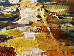 0 3D Hand Painted Abstract Landscape Art – 48×24 Romantic Canvas Wall Decor