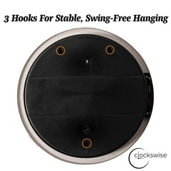 Black Wall Mounted Plastic Clock with Hidden Storage Door – Interior Compartment