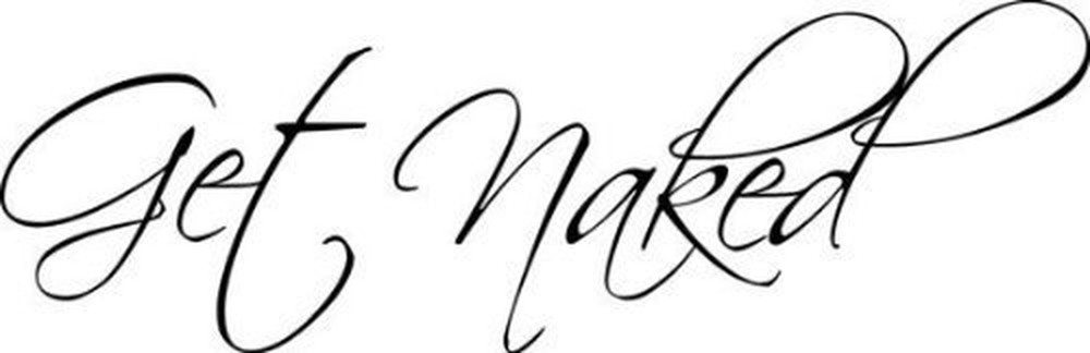 Get Naked Wall Decal Vinyl Bathroom Wall Art Stickers Black15» X 51» Black