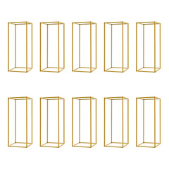 10Pcs Gold Metal Flower Stand Elegant Column Table Decor For Weddings Events
