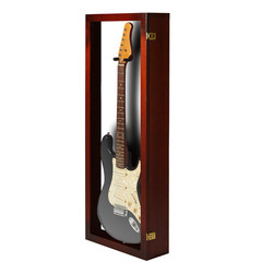 Guitar Display case Cherry Finish Hardwood Guitar display case with felt
