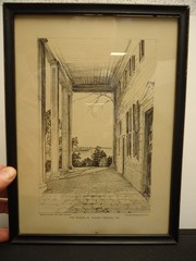 The Piazza at Mt. Vernon, VA 1930 by Elizabeth O’Neill Verner Framed Print