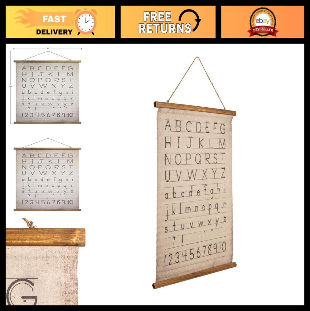 Alphabet & Numbers Wall Décor – Creative Home Decor, Playroom Art, Educational W