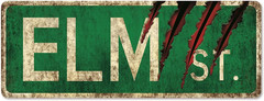 Elm Street Sign,16X6, Horror Street Sign Collection- Perfect for Horror Movie Lo