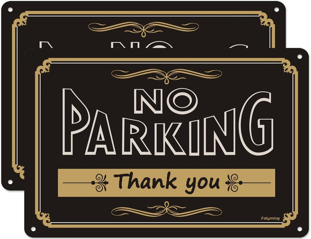 2 Pack No Parking Thank You Signs 12 X 8 Inches Metal Do Not Park Signs Reflecti