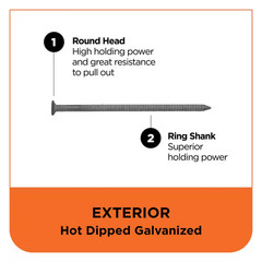 2-3/8 In. X 0.113 21-Degree Hot Dipped Galvanized Ring Shank Plastic Strip Frami