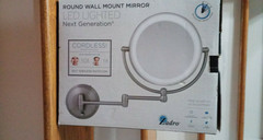 Wall Mounted Lighted Makeup Mirror with Magnification,Wall Mount Magnifying Mirr