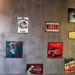 1pc Vintage Jim Beam Bourbon Tin Metal Signs (8×12 inches/20x30cm), Frameless Wa