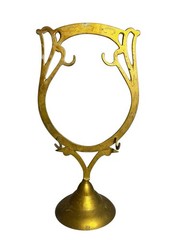 Vintage Brass Key Plate Holder Jewelry Art Deco Style 11.5” Tall