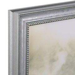 Craig Frames Stratton, .75″ Beaded Aged Silver Wood Picture Frame With a Mat