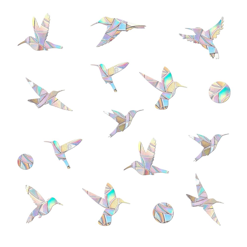 Window Decals to Prevent Bird Strikes, 48 Pcs Static Clings for Glass Doors