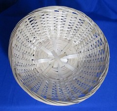 Fine, Tight Woven Round Wicker Basket Bowl 5(b)-8, 8.5(t)»(d)x3″(h) 3/16″ Reeds