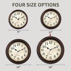 Elegant 12-Inch Vintage Wall Clock – Silent Non-Ticking for Any Room