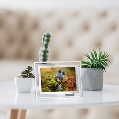 4×6 Picture Frames Set of 2, Desktop Clear Glass Photo Frame Horizontal or Ve…