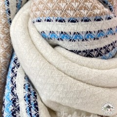 Cashmere Blanket «Sahara» – Handcrafted from Nepal, Cuddle Throw, Plaid, Travel