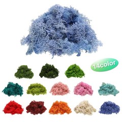 1 Pcs Preserved Reindeer Moss 4 OZ Fake Moss for Crafts Sky Blue
