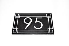 Engraved Personalized Custom House Home Number Street Address HDPE Sign 5In