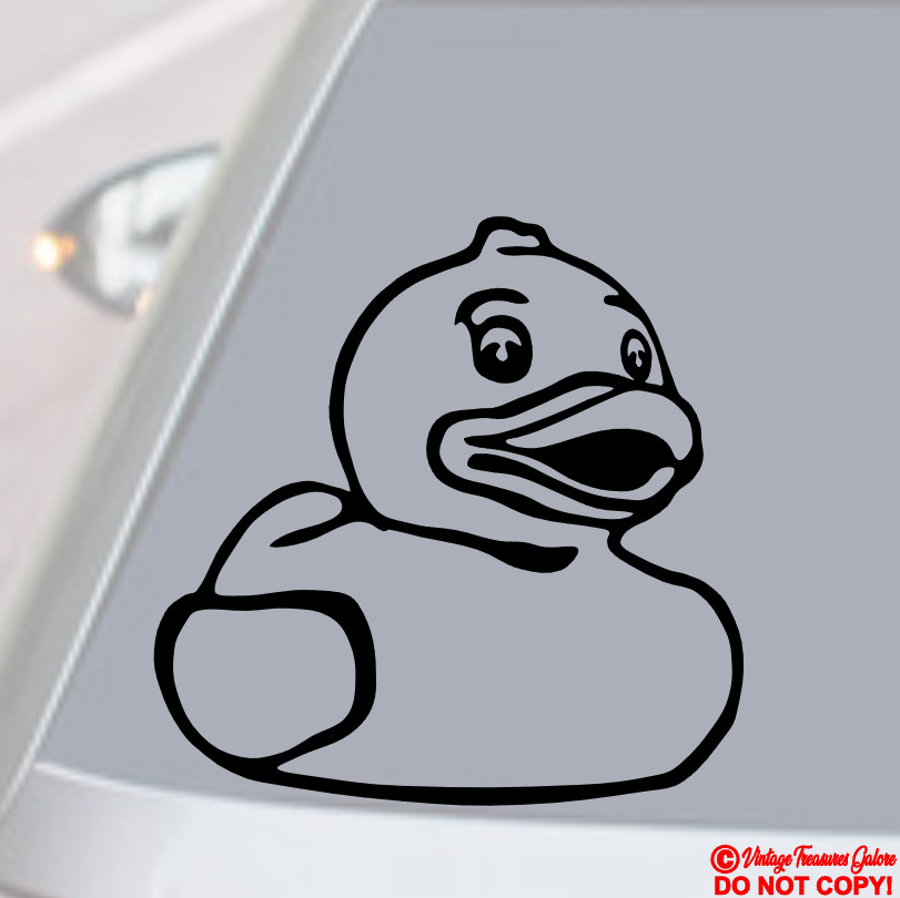 RUBBER DUCKY Vinyl Decal Sticker Car Truck Rear Window Bumper DUCK CUTE FUNNY