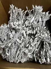 White Strand Lights 35 Count LED Weighted Wedding or Patio LOT OF 56 Strands