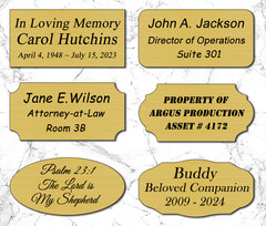 Laser Engraved Acrylic NamePlates – Multiple Sizes & Styles – Indoor/Outdoor Use