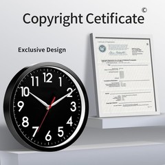 Elegant 8-Inch Silent Wall Clock – Battery Operated Modern Design for Any Room