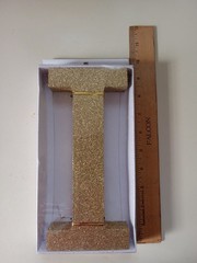 🌟Gold Glitter Letter – I: Home Decor And Decoration (9 in. X 4 in.)
