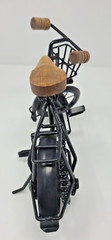 Mini Bicycle Art Metal & Wood Cycling Art Display Black 11.5” Long Veteran Owned