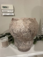 ALMA Rustic Ceramic Vase 9.8” | Boho Wabi Sabi Decor | New | Store Closing