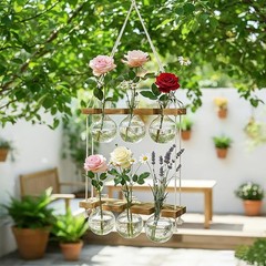 Propagation Station Wall Planter Glass Vases Hanging Planter Home Decor Gifts US