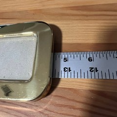 Polished Gold Tone Rounded Rectangle Tabletop Picture Frame 3.5 in x 2.5 in glam