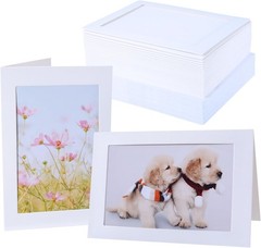 50 Pack Photo Frame Cards with Envelopes 4X6 Paper Picture Frame Bulk Blank Phot