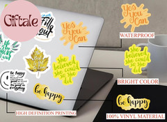 300PCS Positive Motivational Words Stickers for Adults, Waterproof Vinyl Inspira