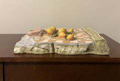 VTG Mosaic Furniture 15” Yellow Lemon Tree Italian Style Hanging Wall Art Plaque