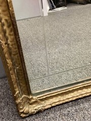 Ornate Rectangular Mirror with Decorative Gold Frame 39 Inches