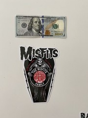 MISFITS STICKER MISFITS BAND STICKER Large 7” Sticker Metallica Samhain 2 SET