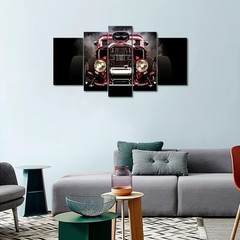 5 Pieces Retro Car Wall Art with Painting The Picture Vintage Motorcycle Prin…