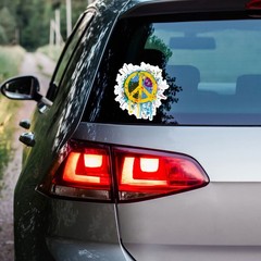 Peace Sign Splatter – Vinyl Decal Sticker – Car Window Laptop – ebn9195